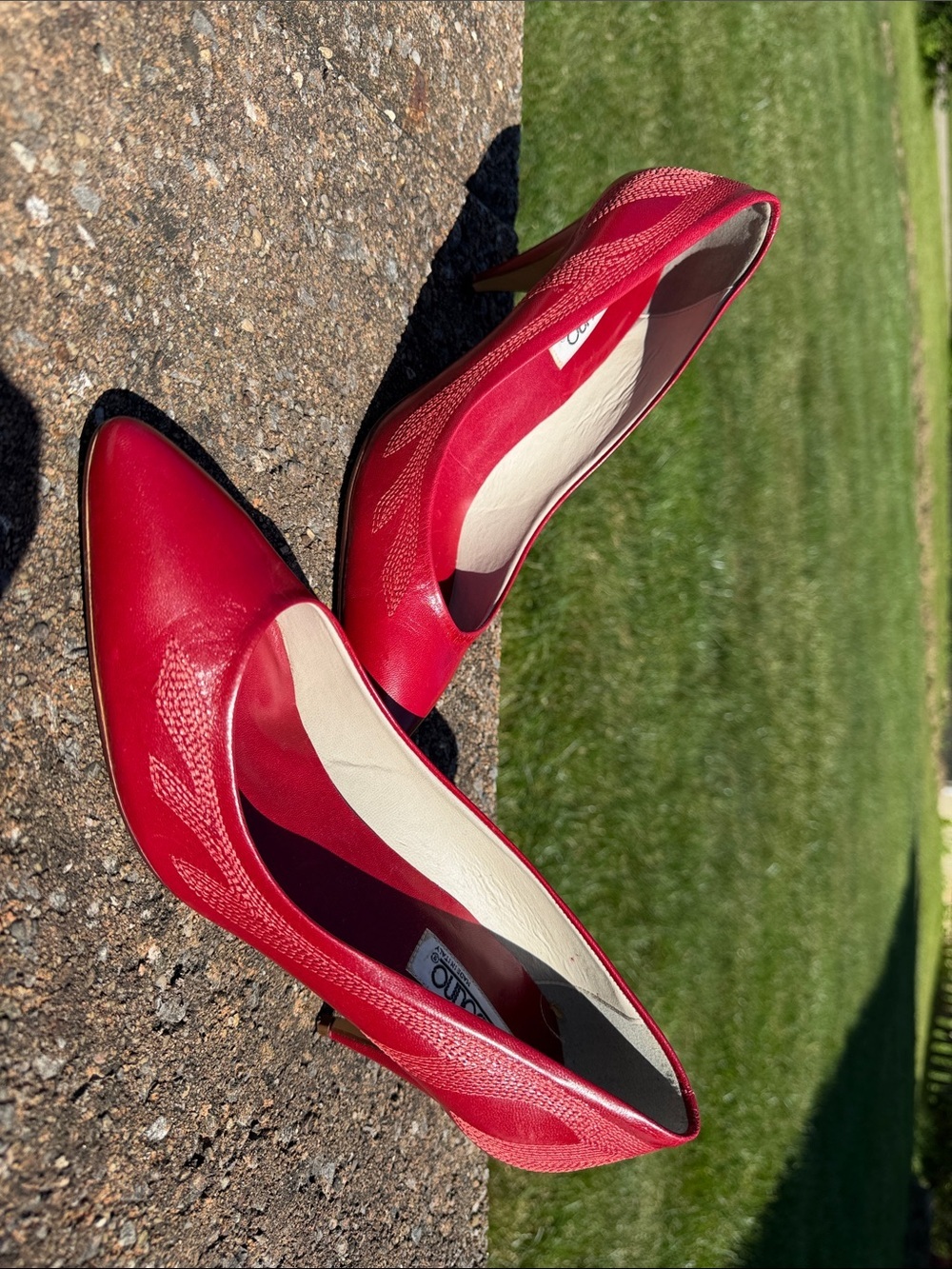 Bandolino Red Pointed-Toe Dress Pumps